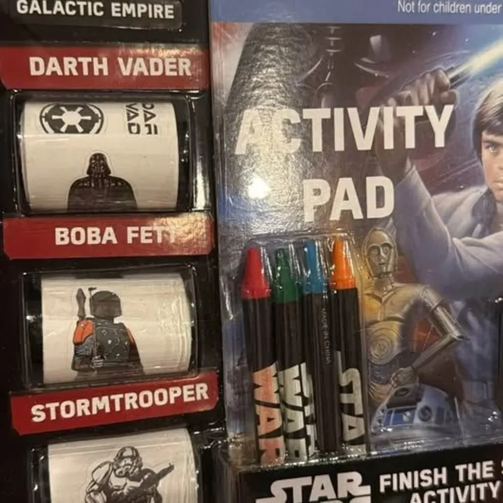 NEW In Box Star Wars Finish the Scene Activity Set Art Crayons and Stickers Toy
